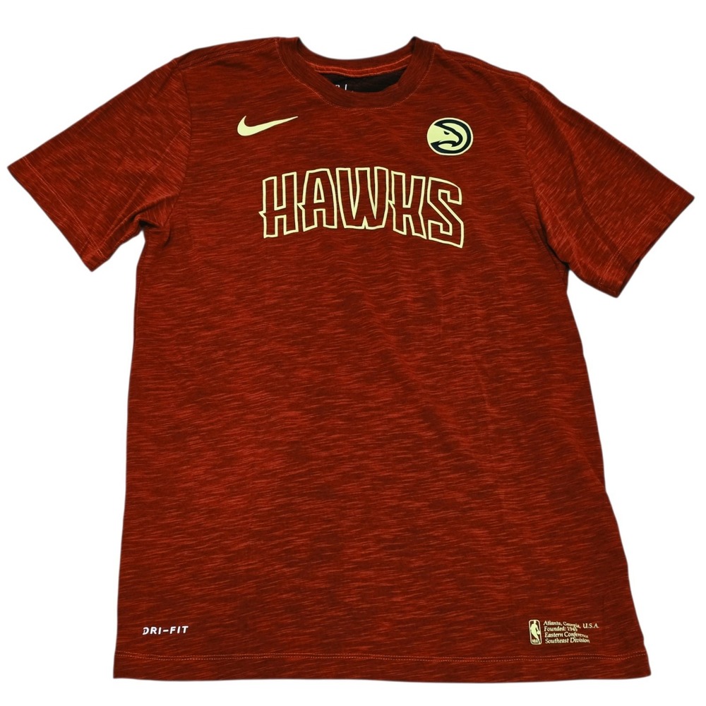 Nike Atlanta Hawks NBA Dri-FIT The Nike Tee Red Basketball Shirt Mens Small